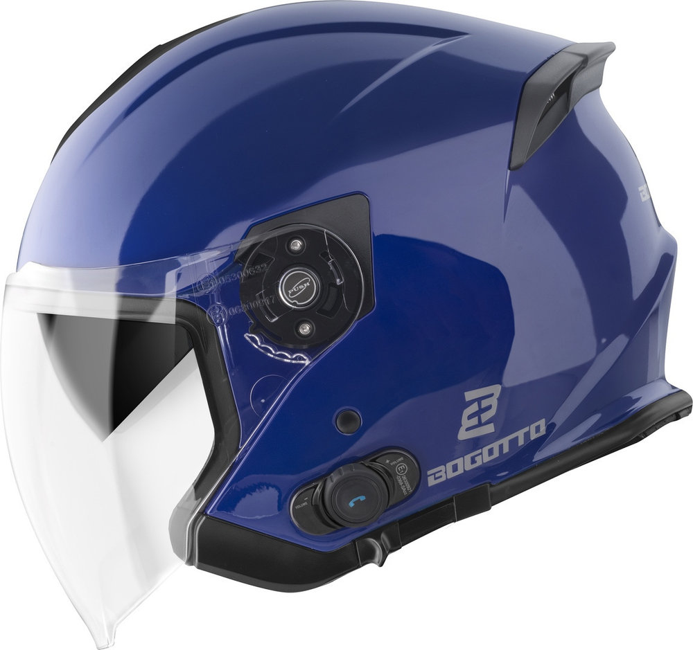 Bogotto H586 BT Solid Bluetooth Jet Helmet