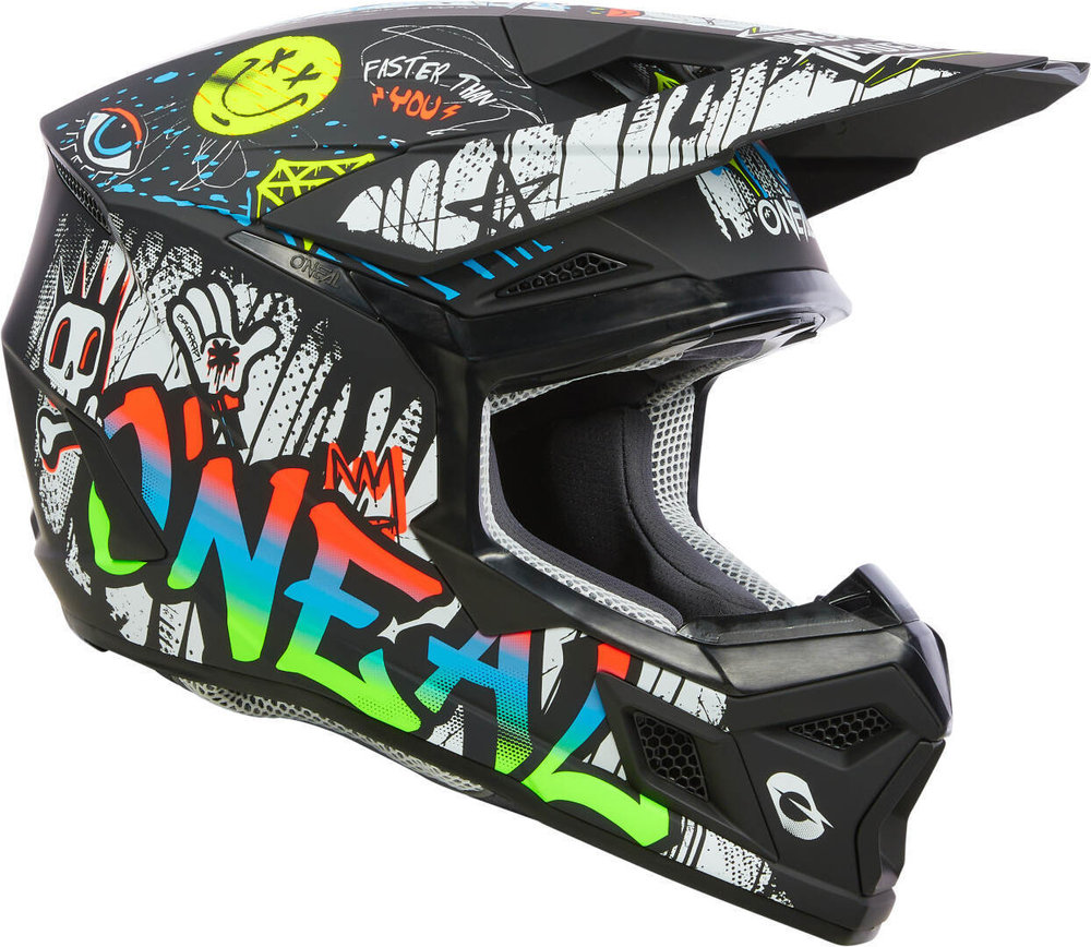 Oneal 3SRS Rancid multicoloured Kids Motocross Helmet