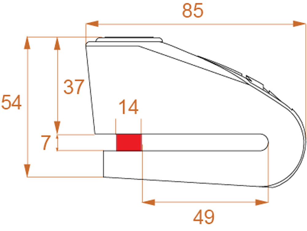 Kovix Kal 14 Brake Disc Lock