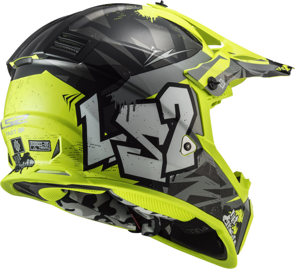 LS2 MX437 Fast Evo II Mini Crusher Kids Motocross Helmet