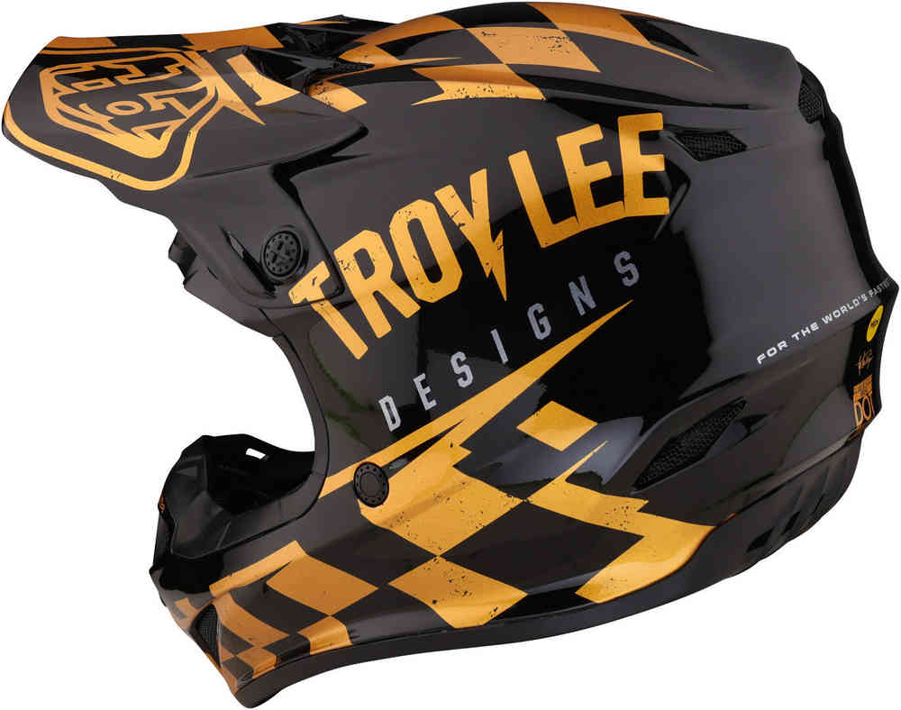 Troy Lee Designs SE4 Polyacrylite Race Shop MIPS Motocross Helmet