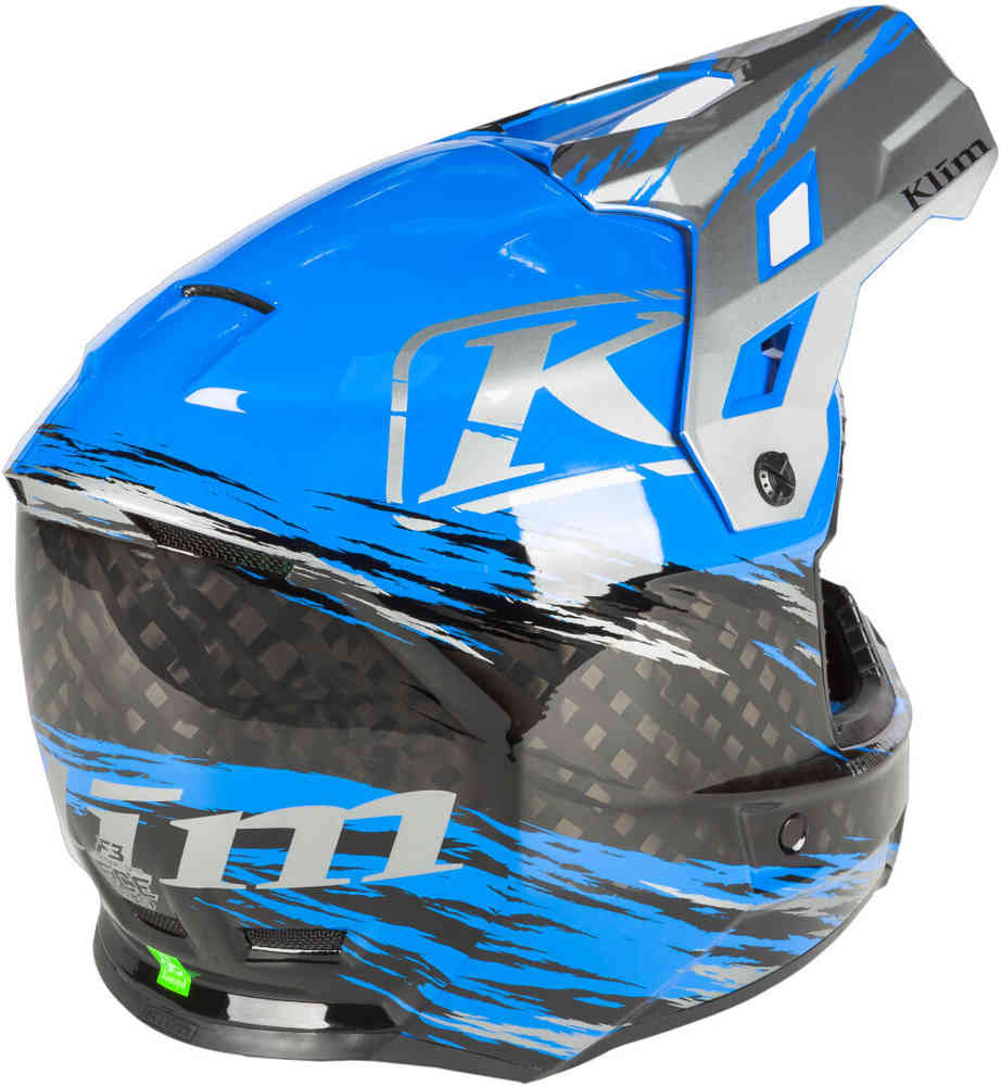 Klim F3 Carbon Pro Thrashed Snowmobile Helmet