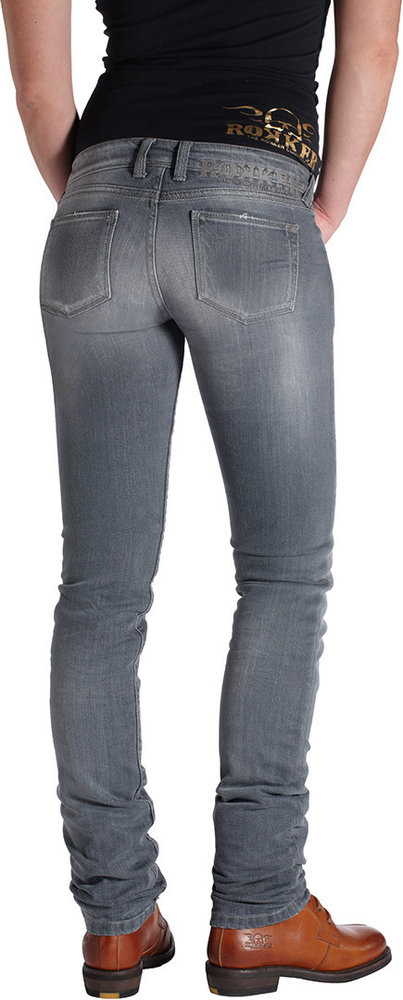 Rokker The Donna Grey Ladies Motorcycle Jeans