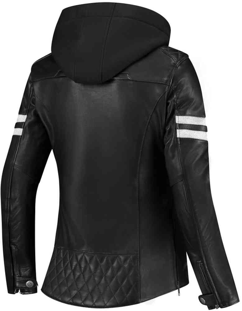 Rusty Stitches Joyce Hooded V2 Ladies Motorcycle Leather Jacket
