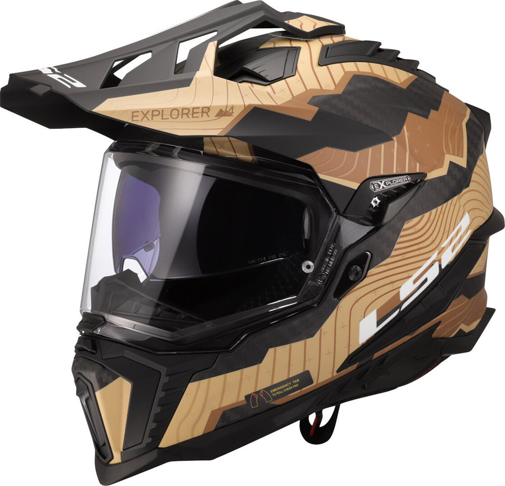 LS2 MX701 Explorer Carbon Trick Motocross Helmet