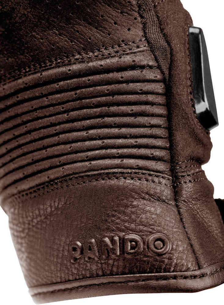 Pando Moto Onyx Black perforated Motorcycle Gloves