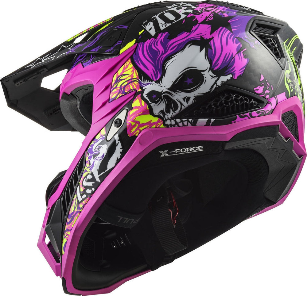 LS2 MX703 X-Force Fireskull Carbon Motocross Helmet