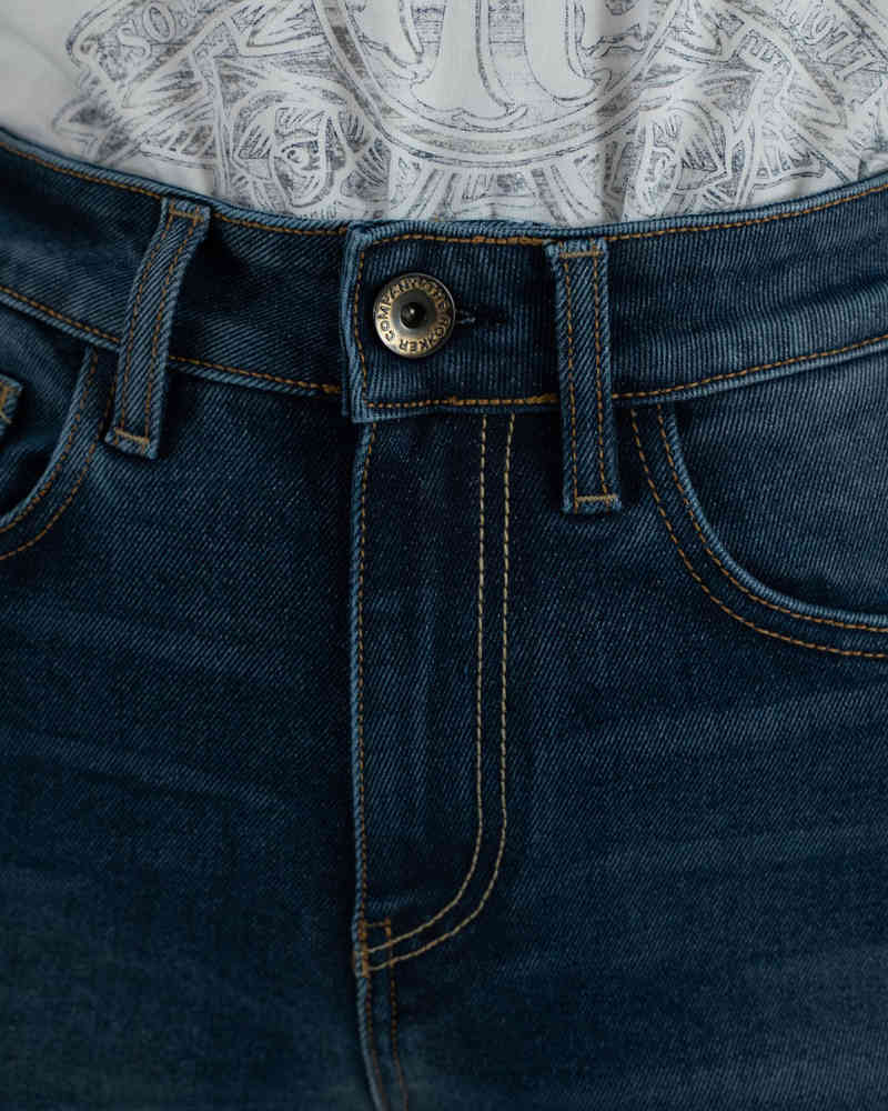 Rokker Rokkertech High Waist Light Blue Ladies Motorcycle Jeans