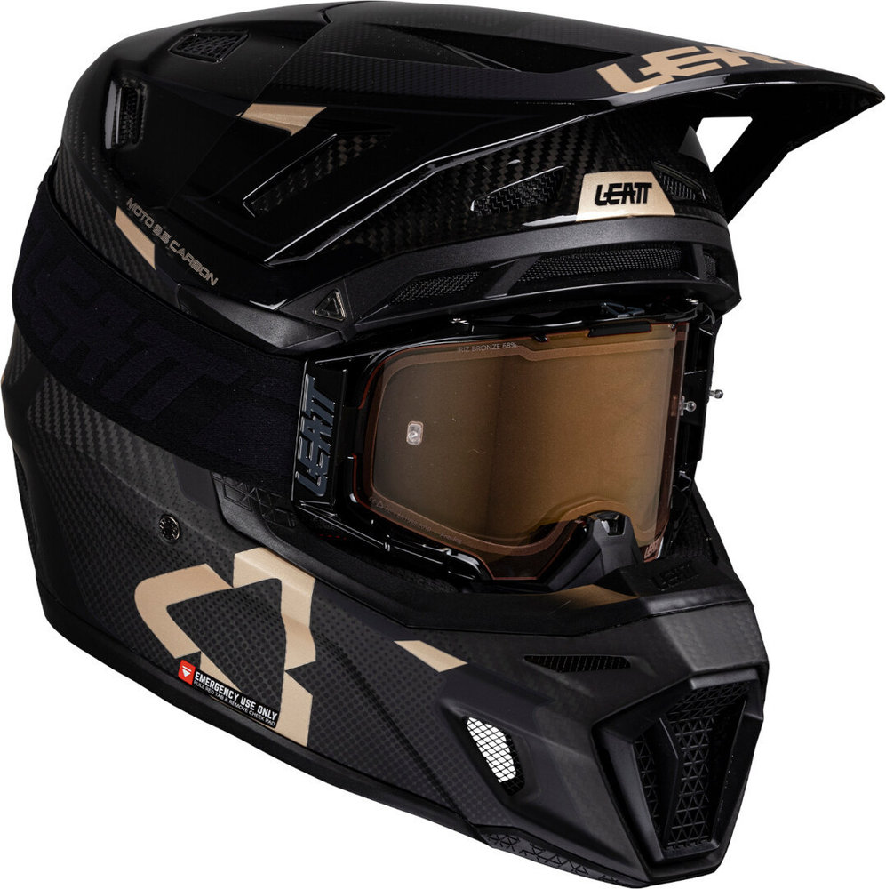 Leatt 9.5 Carbon Bronze 2025 Motocross Helmet with Goggles