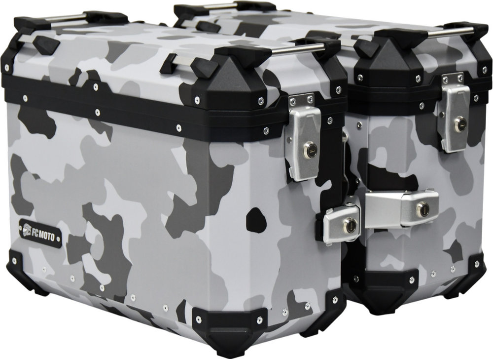 FC-Moto Terreno EVO Camo White 36 L Alu Side Case Set + Lock Cylinder Set