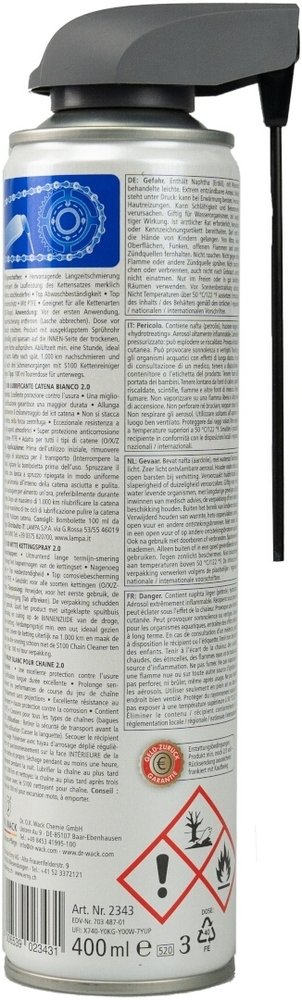 S100 White Chain Spray 2.0 2025 400 ml