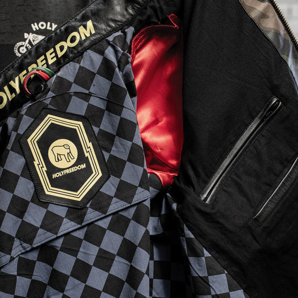 HolyFreedom Zero Camo motorcycle leather/textile jacket