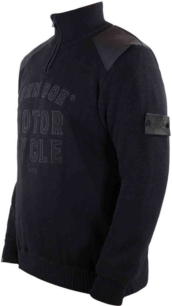 John Doe Knit Zip Big Logo Pullover