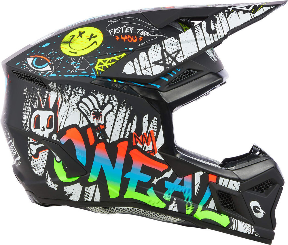 Oneal 3SRS Rancid multicoloured Kids Motocross Helmet