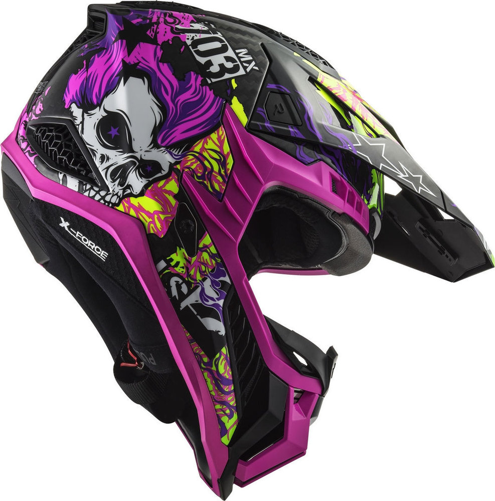 LS2 MX703 X-Force Fireskull Carbon Motocross Helmet
