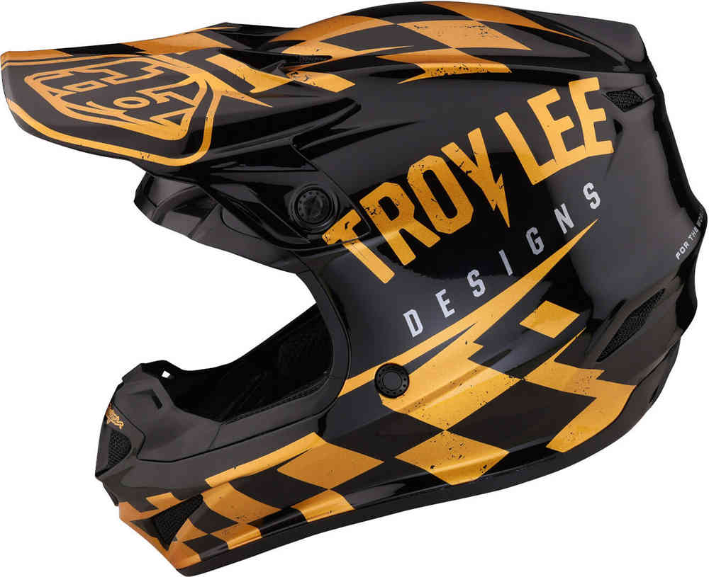 Troy Lee Designs SE4 Polyacrylite Race Shop MIPS Motocross Helmet