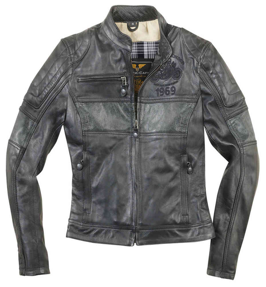 Black-Cafe London Shona II ladies motorcycle leather jacket 2nd choice item
