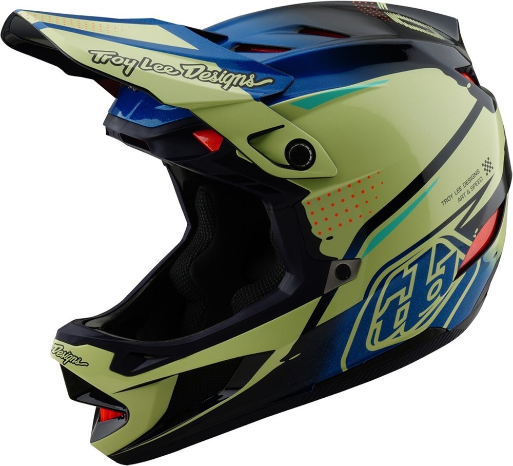Troy Lee Designs D4 Mips Drip Composite Downhill Helmet