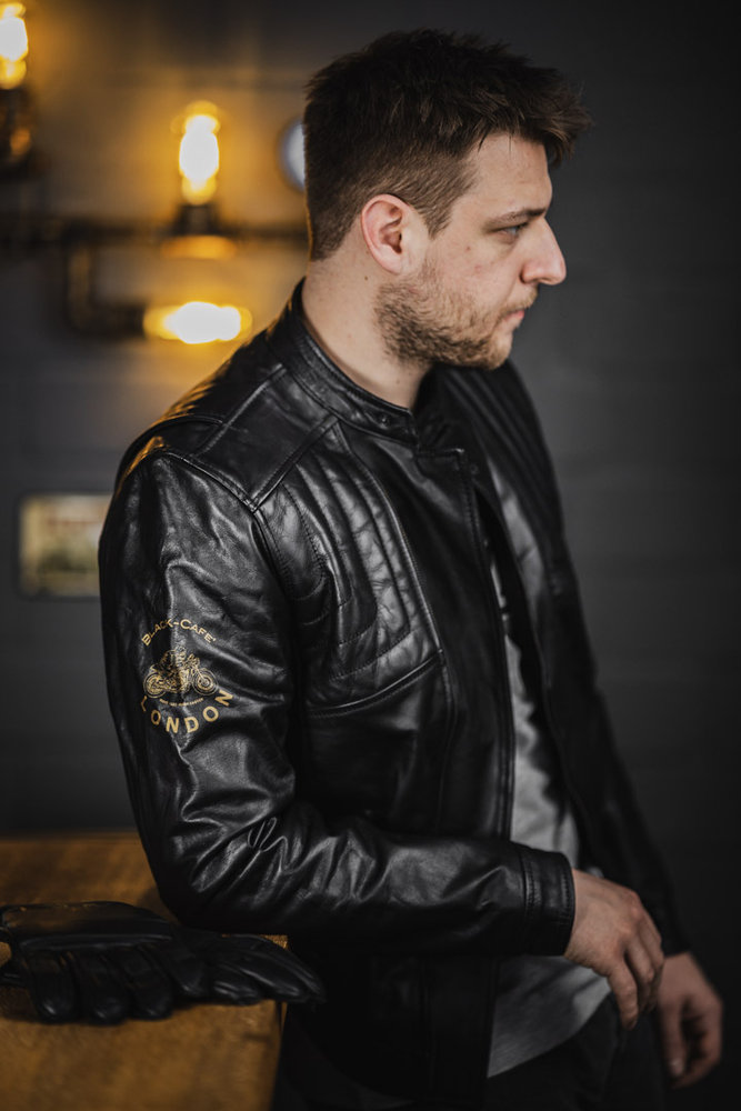 Black-Cafe London Sari Motorcycle Leather Jacket