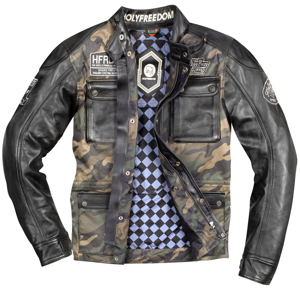 HolyFreedom Quattro Camo Motorcycle Leather/Textile Jacket