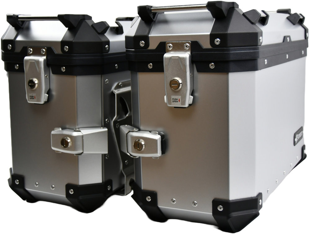FC-Moto Terreno EVO Silver 28 L Alu Side Case Set + Lock Cylinder Set