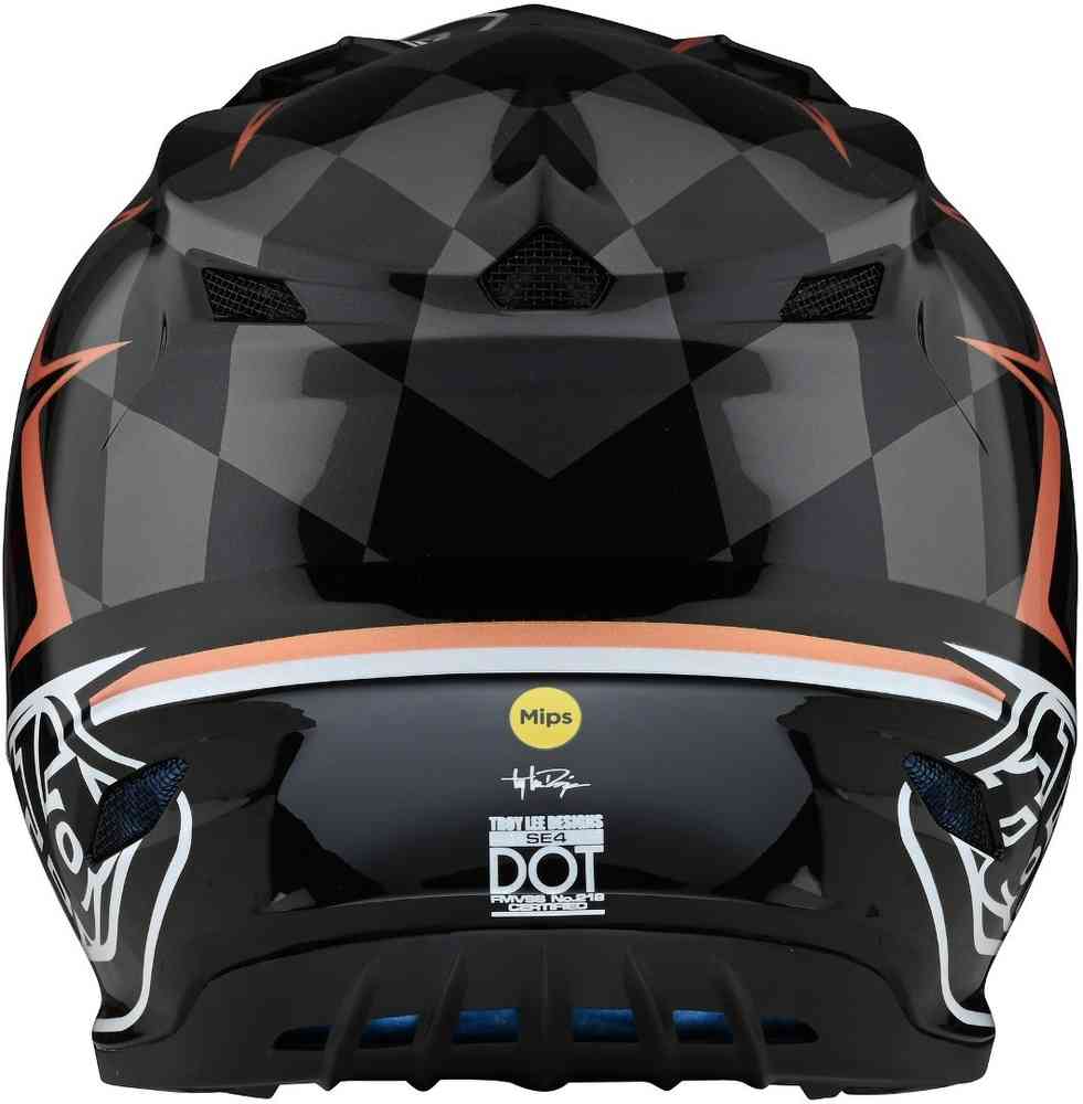 Troy Lee Designs SE4 Warped Polyacrylite MIPS Motocross Helmet
