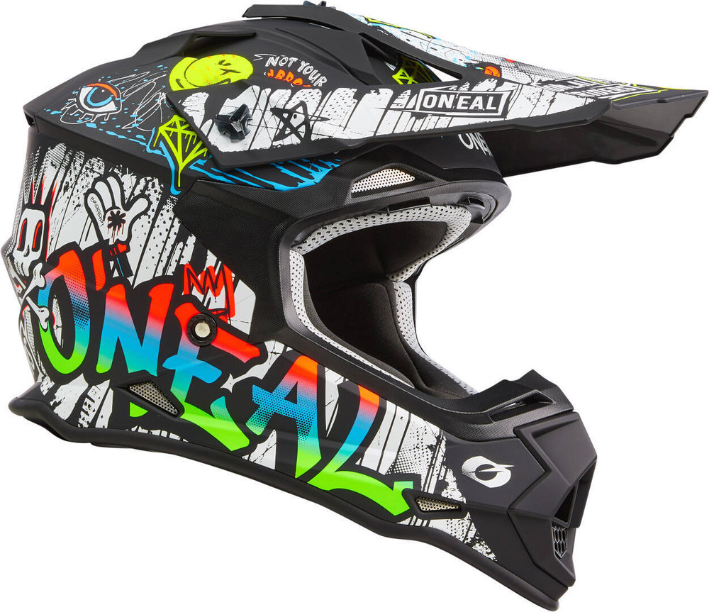 Oneal 2SRS Rancid multicoloured Motocross Helmet