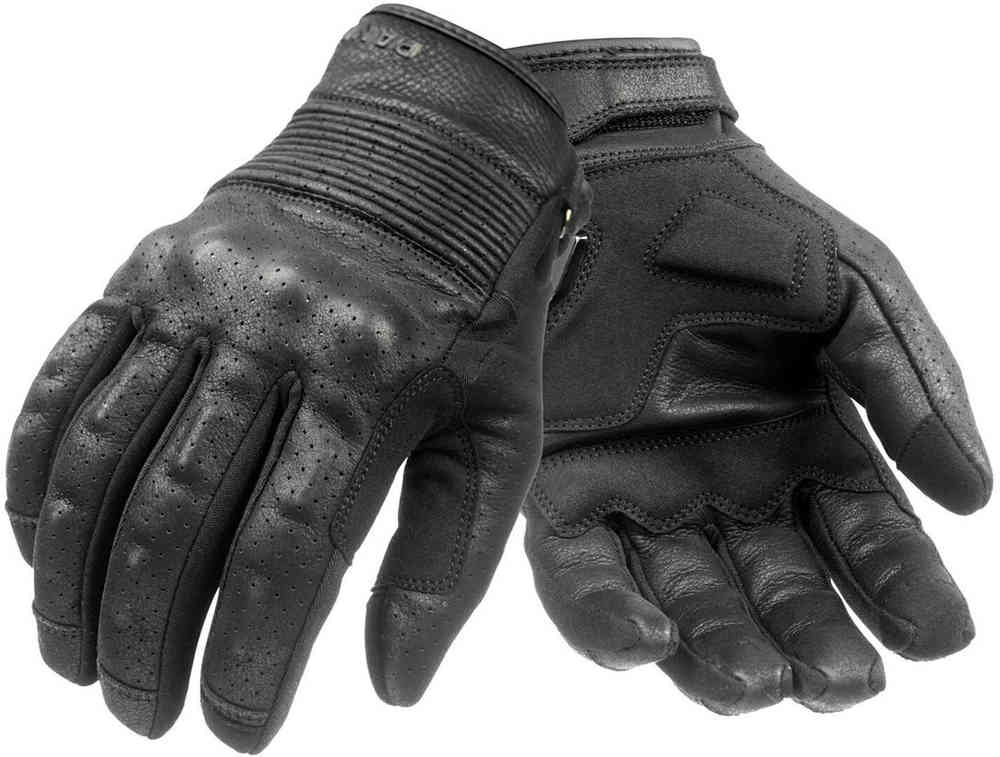 Pando Moto Onyx Black perforated Motorcycle Gloves
