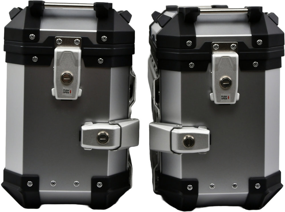 FC-Moto Terreno EVO Silver 28 L Alu Side Case Set + Lock Cylinder Set