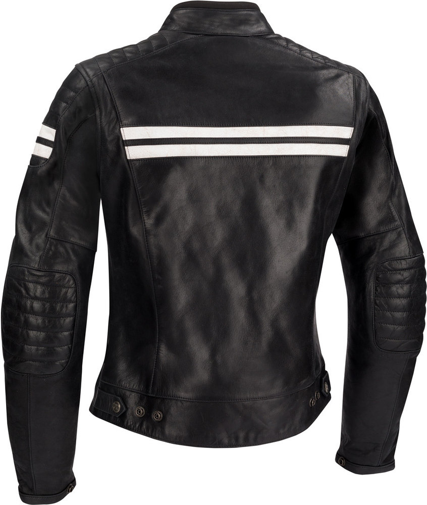 Segura Stripe Ladies Motorcycle Leather Jacket