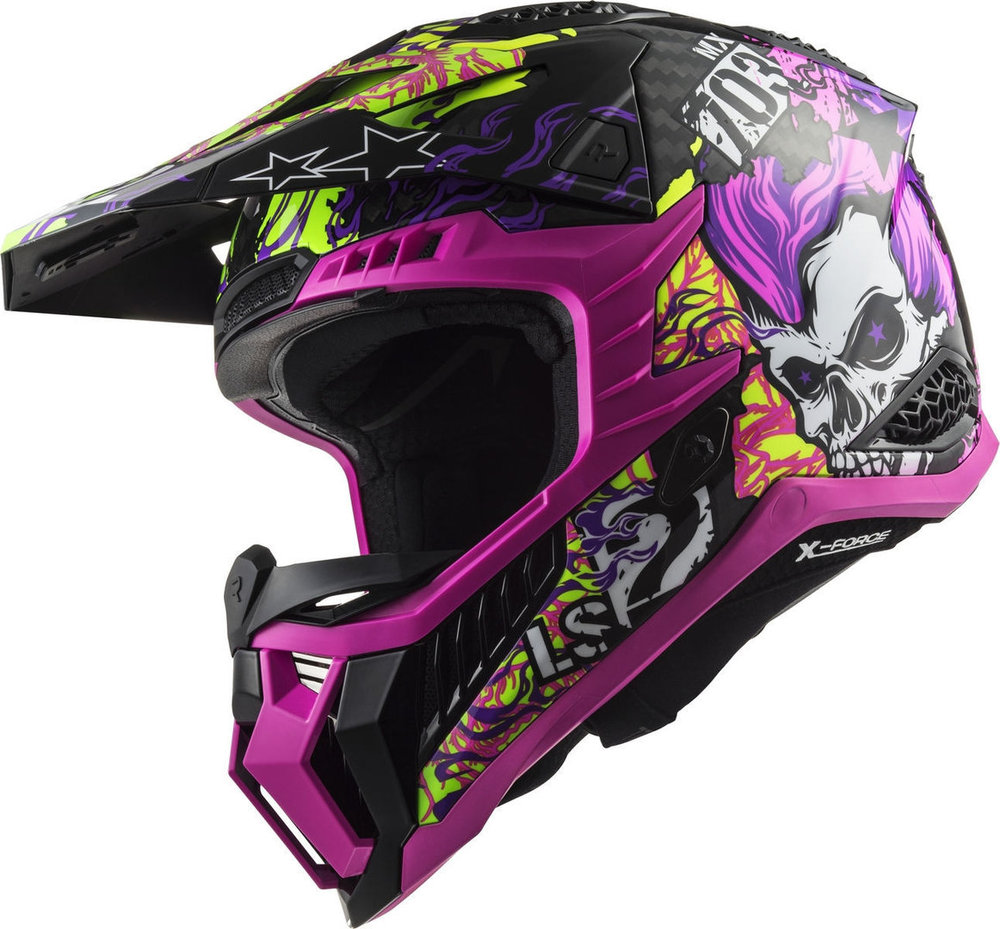 LS2 MX703 X-Force Fireskull Carbon Motocross Helmet