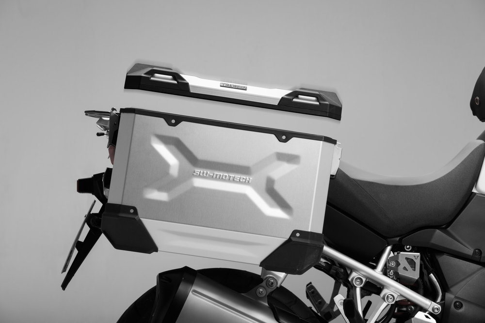 SW-Motech TRAX ADV M - Side case. Aluminum. 37 l. Left. Silver.