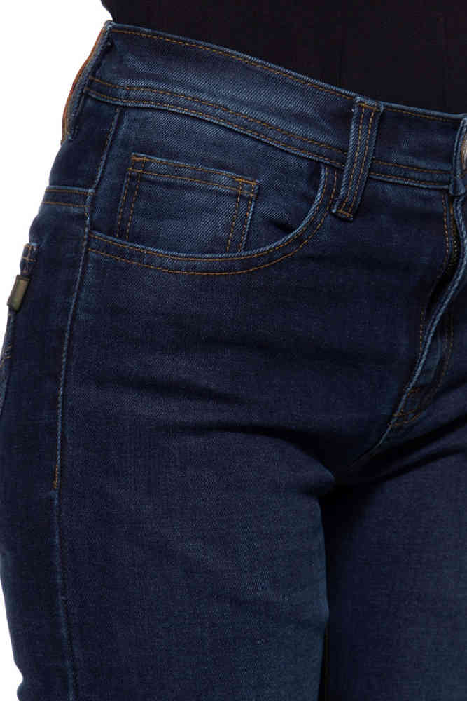 Queen Kerosin Motogear Dark Blue Ladies Motorcycle Jeans