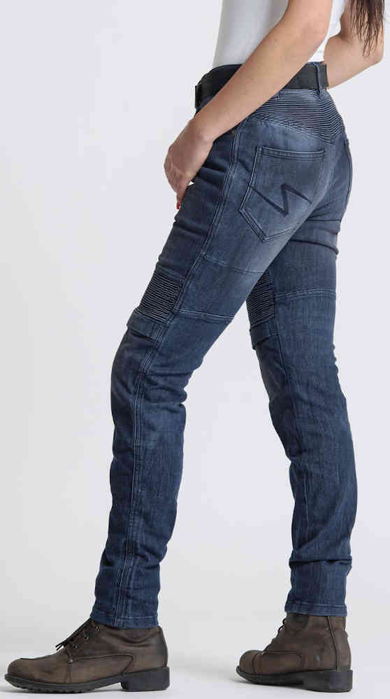 Pando Moto Rosie Navy Plain Ladies Motorcycle Jeans