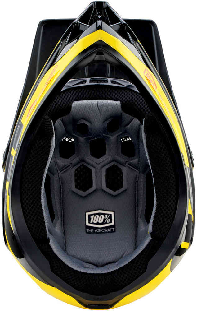 100% Aircraft Composite LTD Neon Yellow Downhill Helmet