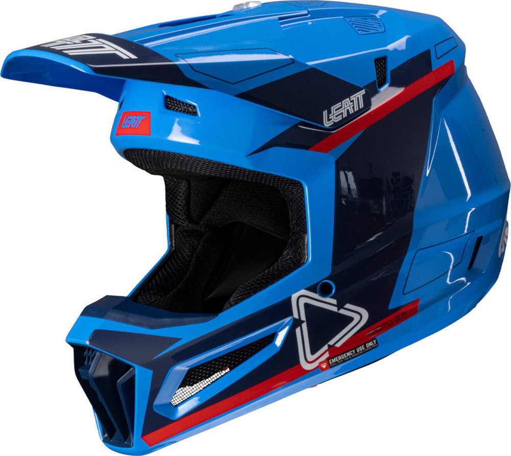 Leatt 3.5 Angled Motocross Helmet with Goggles