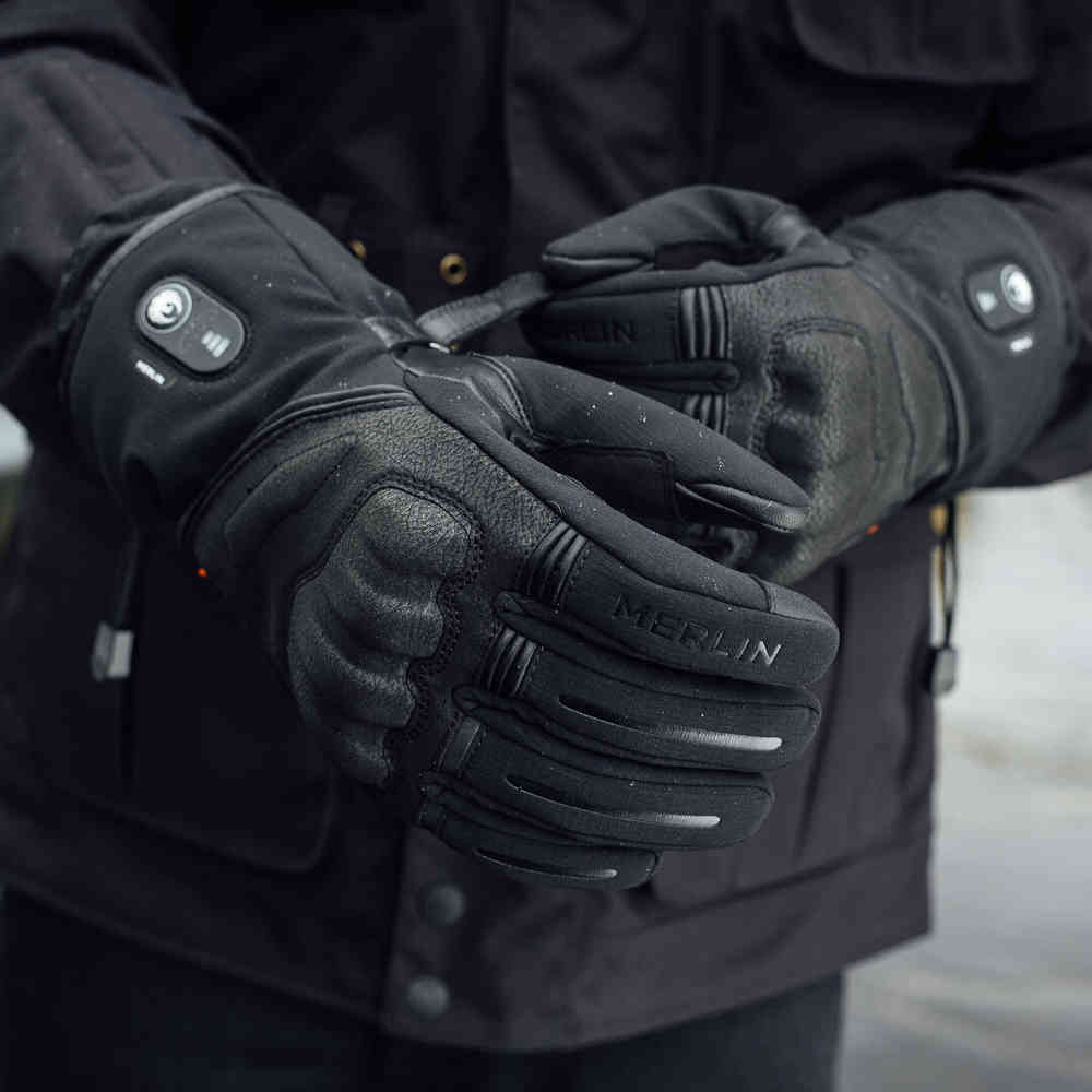 Merlin Curborough D3O heated waterproof Motorcycle Gloves