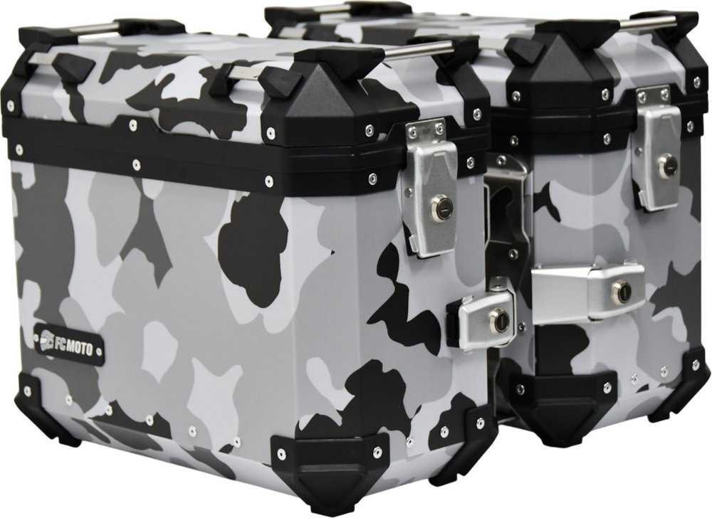 FC-Moto Terreno EVO Camo White 28 L Alu Side Case Set + Lock Cylinder Set