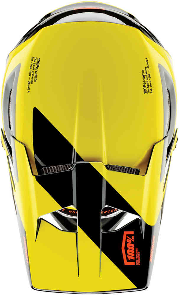 100% Aircraft Composite LTD Neon Yellow Downhill Helmet
