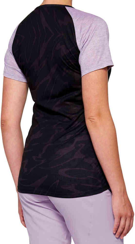 100% Airmatic Black/Lavender Ladies Short Sleeve Bicycle Jersey