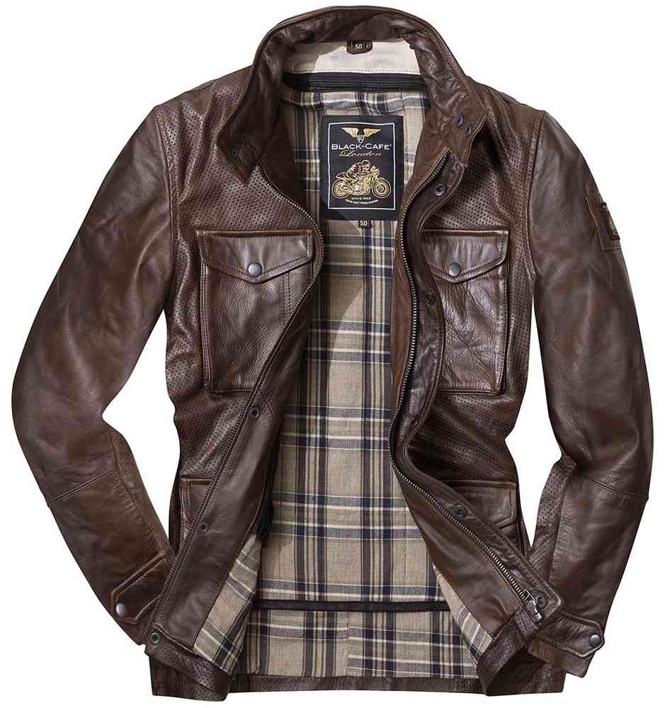 Black-Cafe London Classic Motorcycle Leather Jacket