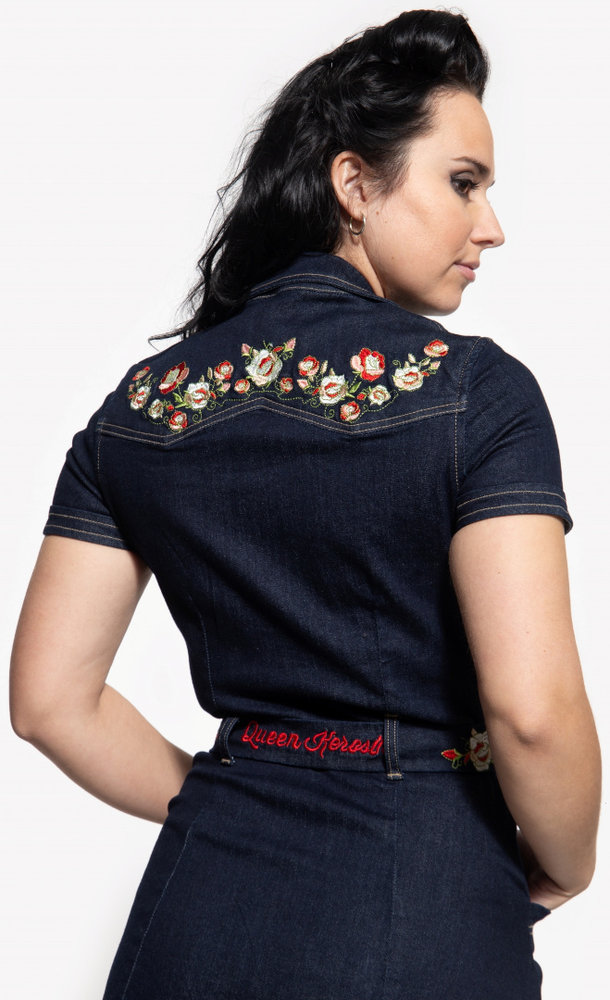 Queen Kerosin Swing Ladies Jeans Dress