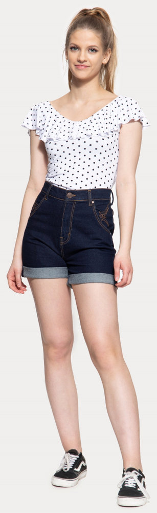 Queen Kerosin Denim Ladies Shorts