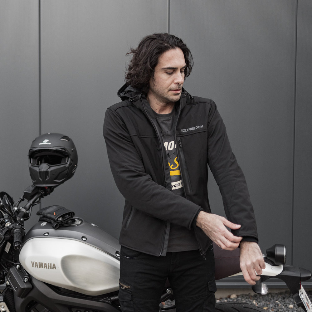 HolyFreedom Nero Motorcycle Zip Hoodie