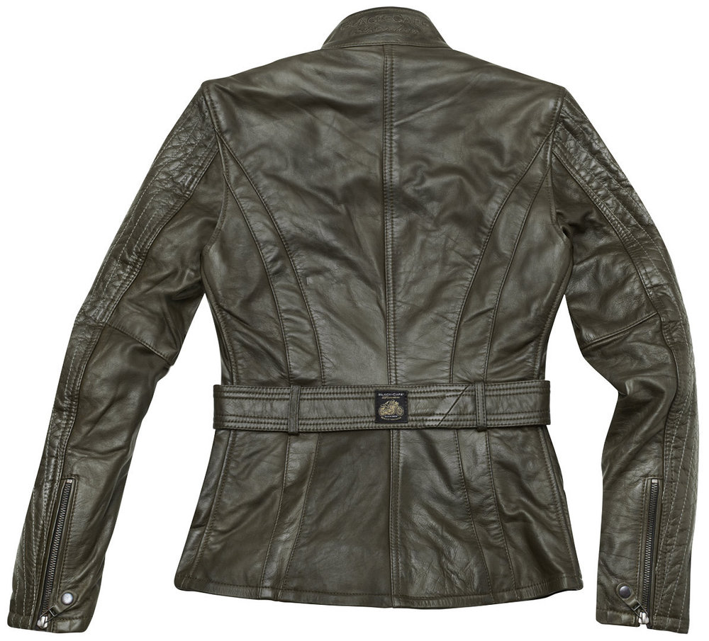 Black-Cafe London Madrid Ladies Motorcycle Leather Jacket