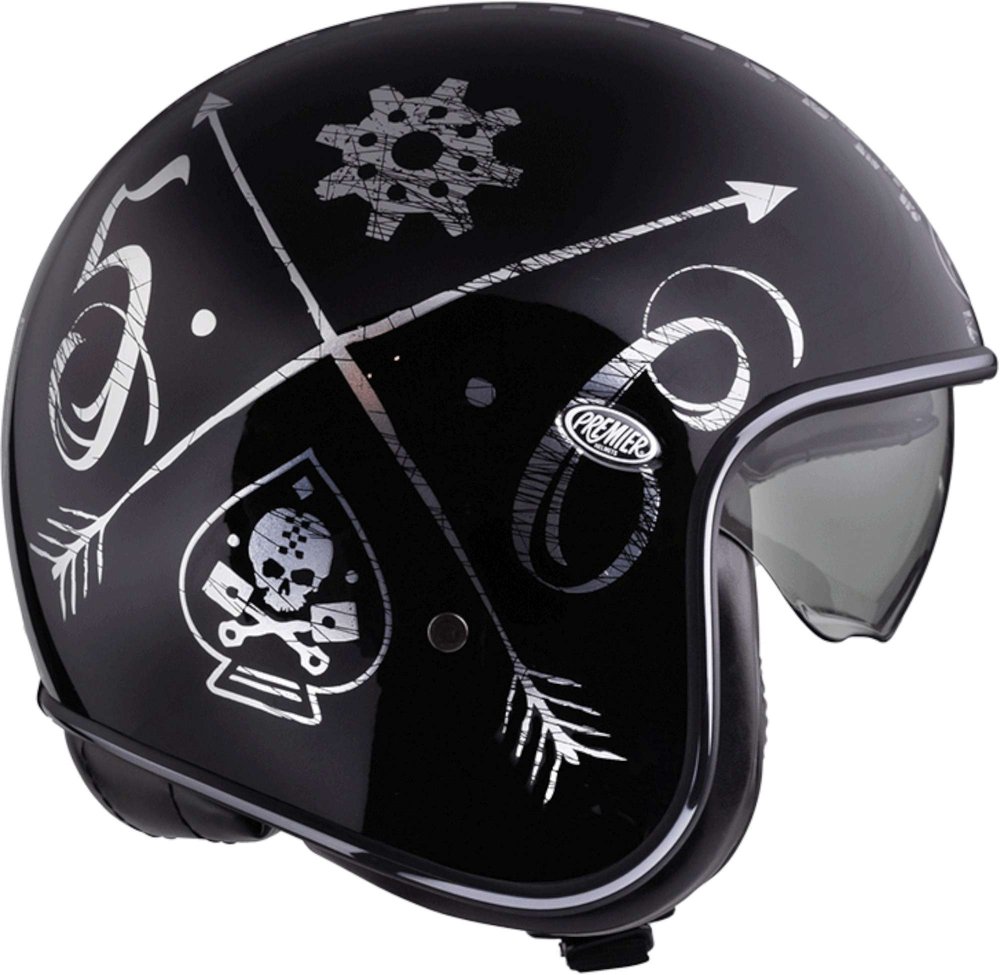 Premier Vintage NX Silver Chromed Jet Helmet