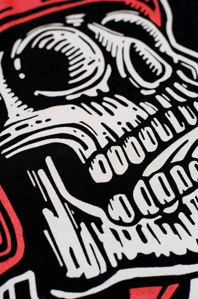Pando Moto Mike Red Skull T-Shirt