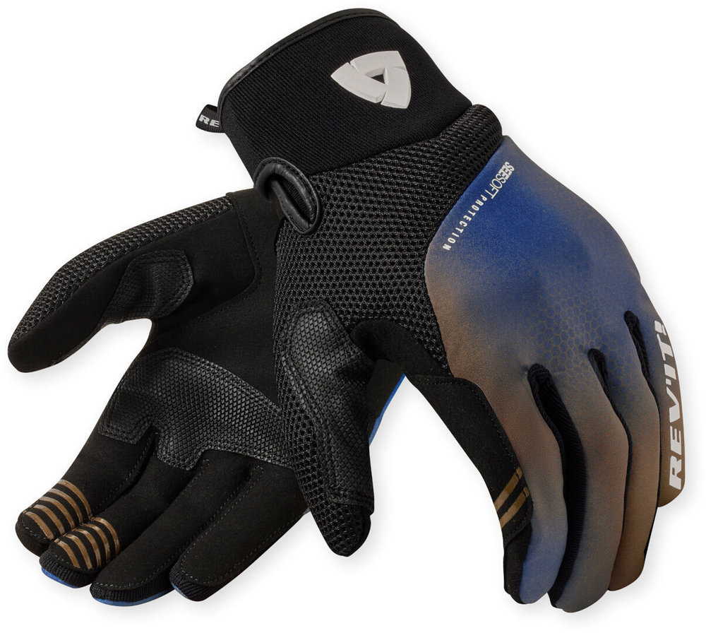 Revit Surge Blue Camo Motorcycle Gloves