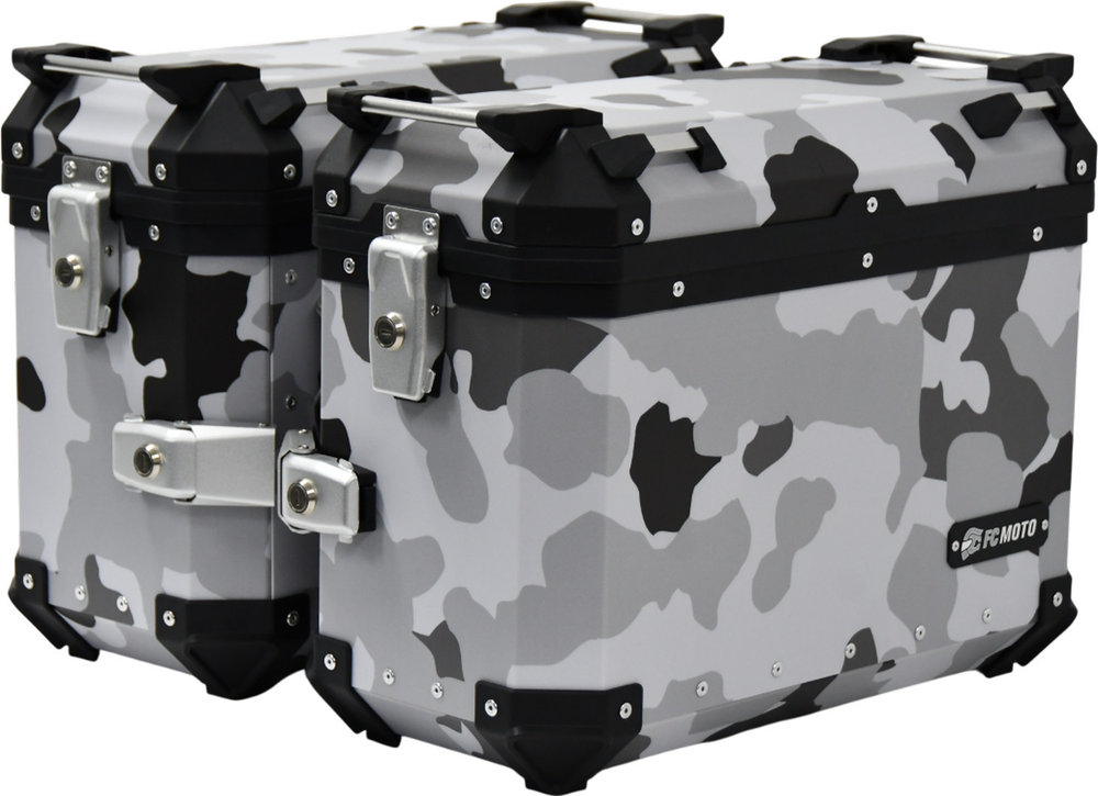FC-Moto Terreno EVO Camo White 36 L Alu Side Case Set + Lock Cylinder Set