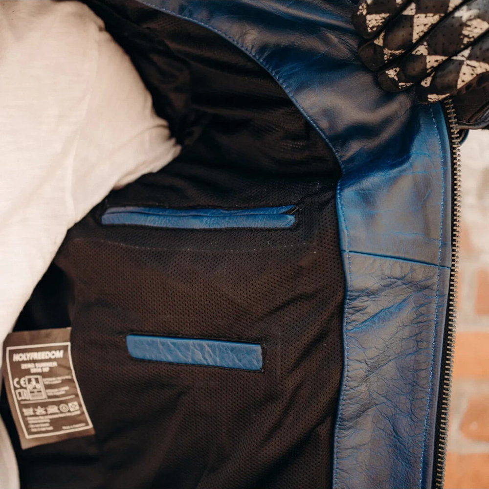 HolyFreedom Zero Summer perforated Motorcycle Leather Jacket